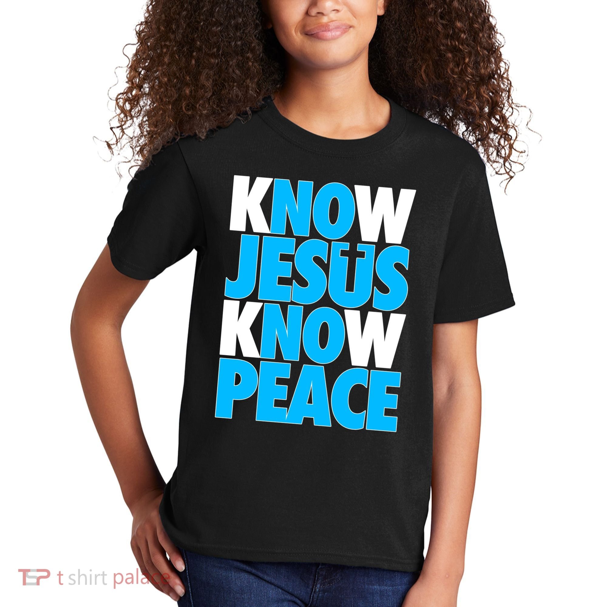 Inspirational Know Jesus Know Peace Kids T-Shirt
