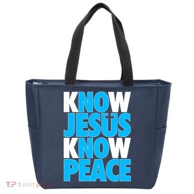 Inspirational Know Jesus Know Peace Tote Bag