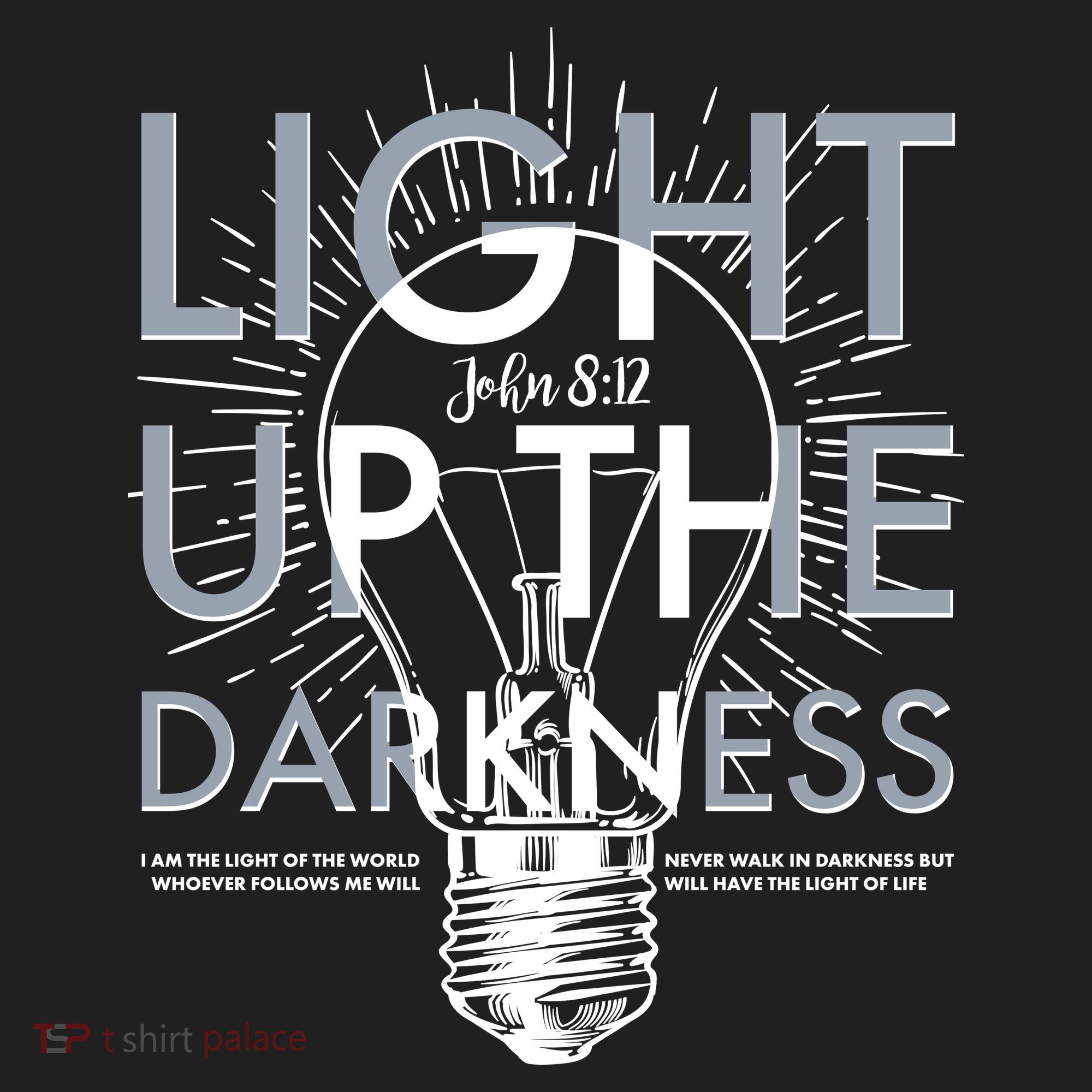 Inspirational Light Up The Darkness John 8:12 Women's Sweatshirt