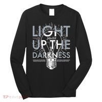 Inspirational Light Up The Darkness John 8:12 Long Sleeve Shirt thumb 0