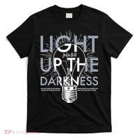 Inspirational Light Up The Darkness John 8:12 T-Shirt thumb 0