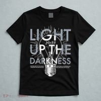 Inspirational Light Up The Darkness John 8:12 T-Shirt thumb 5