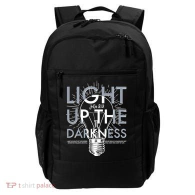 Inspirational Light Up The Darkness John 8:12 Backpack