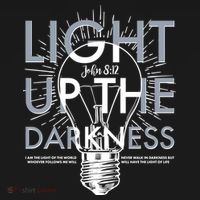 Inspirational Light Up The Darkness John 8:12 Backpack thumb 2