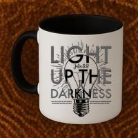 Inspirational Light Up The Darkness John 8:12 Coffee Mug thumb 2