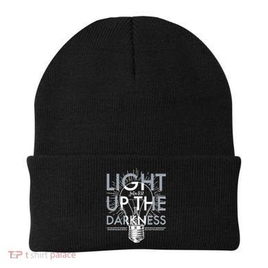 Inspirational Light Up The Darkness John 8:12 Beanie