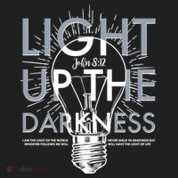 Inspirational Light Up The Darkness John 8:12 Hat thumb 2
