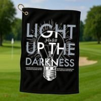 Inspirational Light Up The Darkness John 8:12 Golf Towel thumb 1