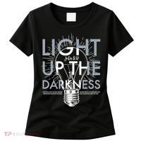 Inspirational Light Up The Darkness John 8:12 Women's T-Shirt thumb 0