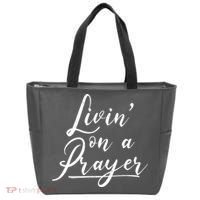 Inspirational Livin' On A Prayer Tote Bag thumb 0