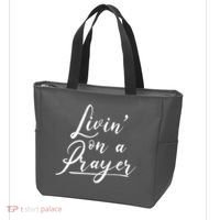 Inspirational Livin' On A Prayer Tote Bag thumb 3