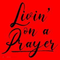 Inspirational Livin' On A Prayer Santa Hat thumb 1