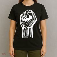 Inspirational People Black History Month Fist T-Shirt thumb 4