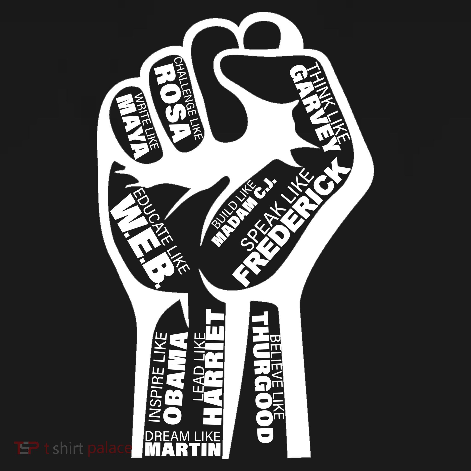 Inspirational People Black History Month Fist Button