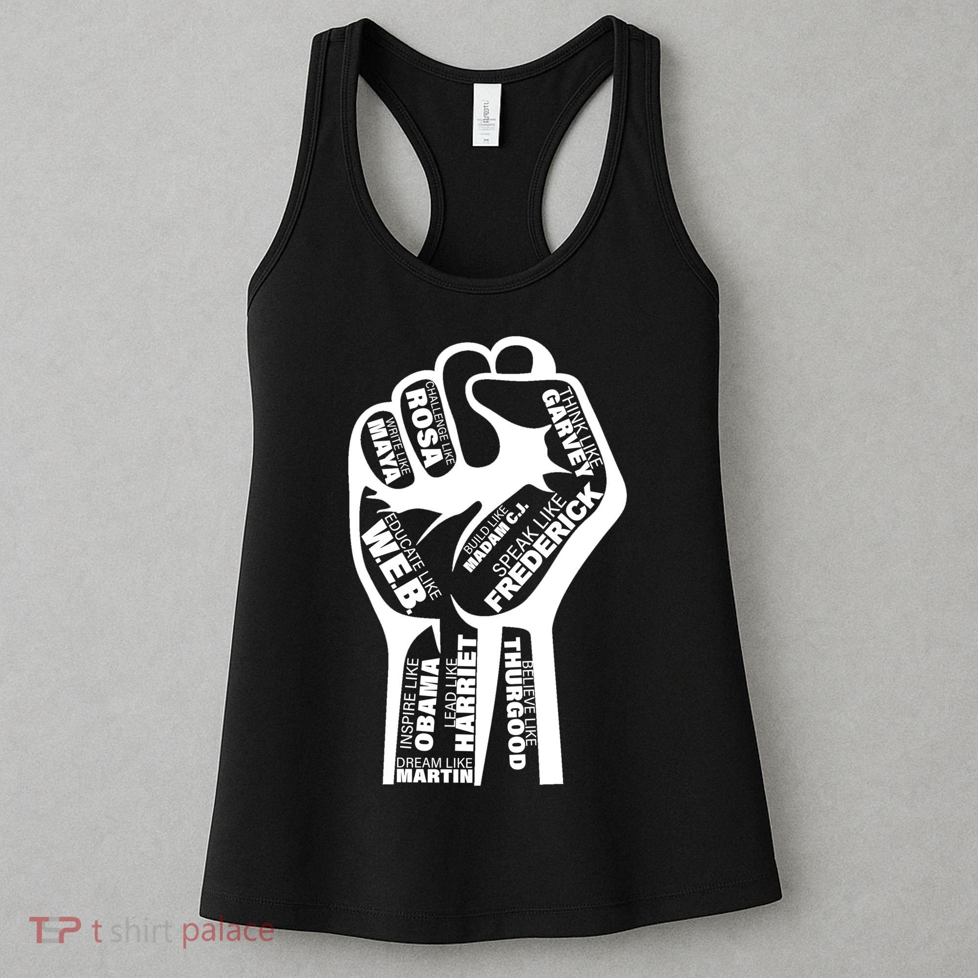Inspirational People Black History Month Fist Women's Tank Top