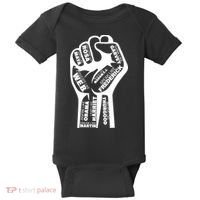 Inspirational People Black History Month Fist Baby Bodysuit thumb 0