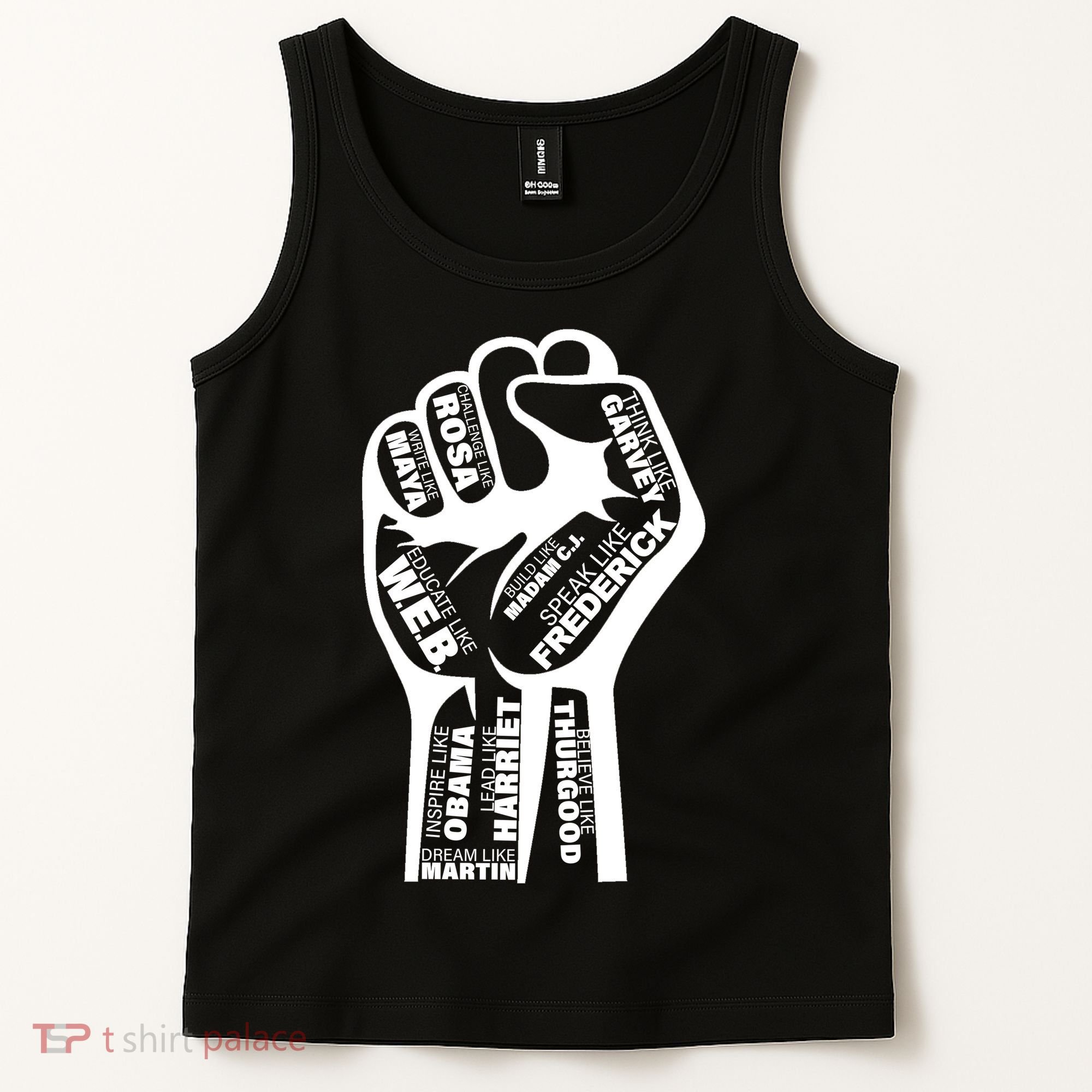 Inspirational People Black History Month Fist Tank Top