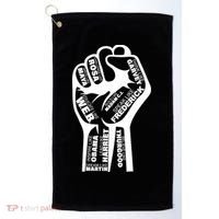 Inspirational People Black History Month Fist Golf Towel thumb 0
