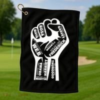Inspirational People Black History Month Fist Golf Towel thumb 1