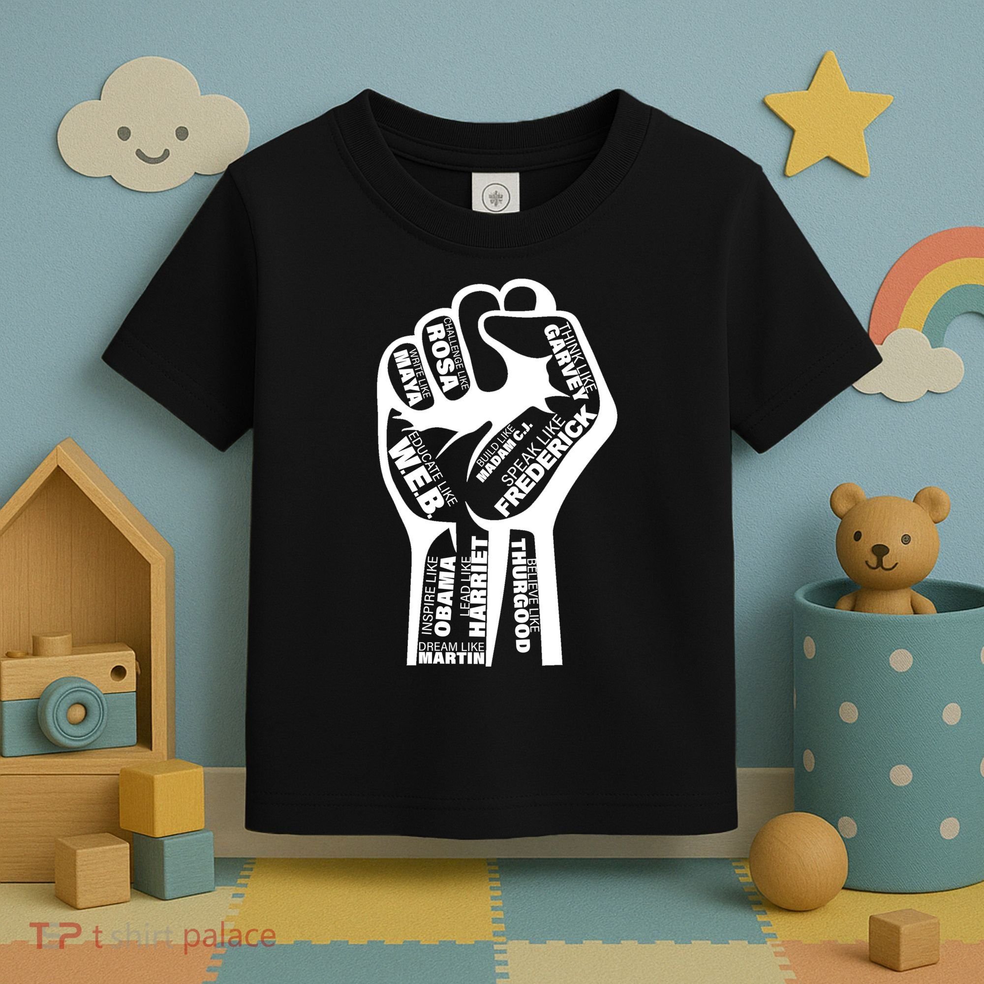 Inspirational People Black History Month Fist Toddler T-Shirt