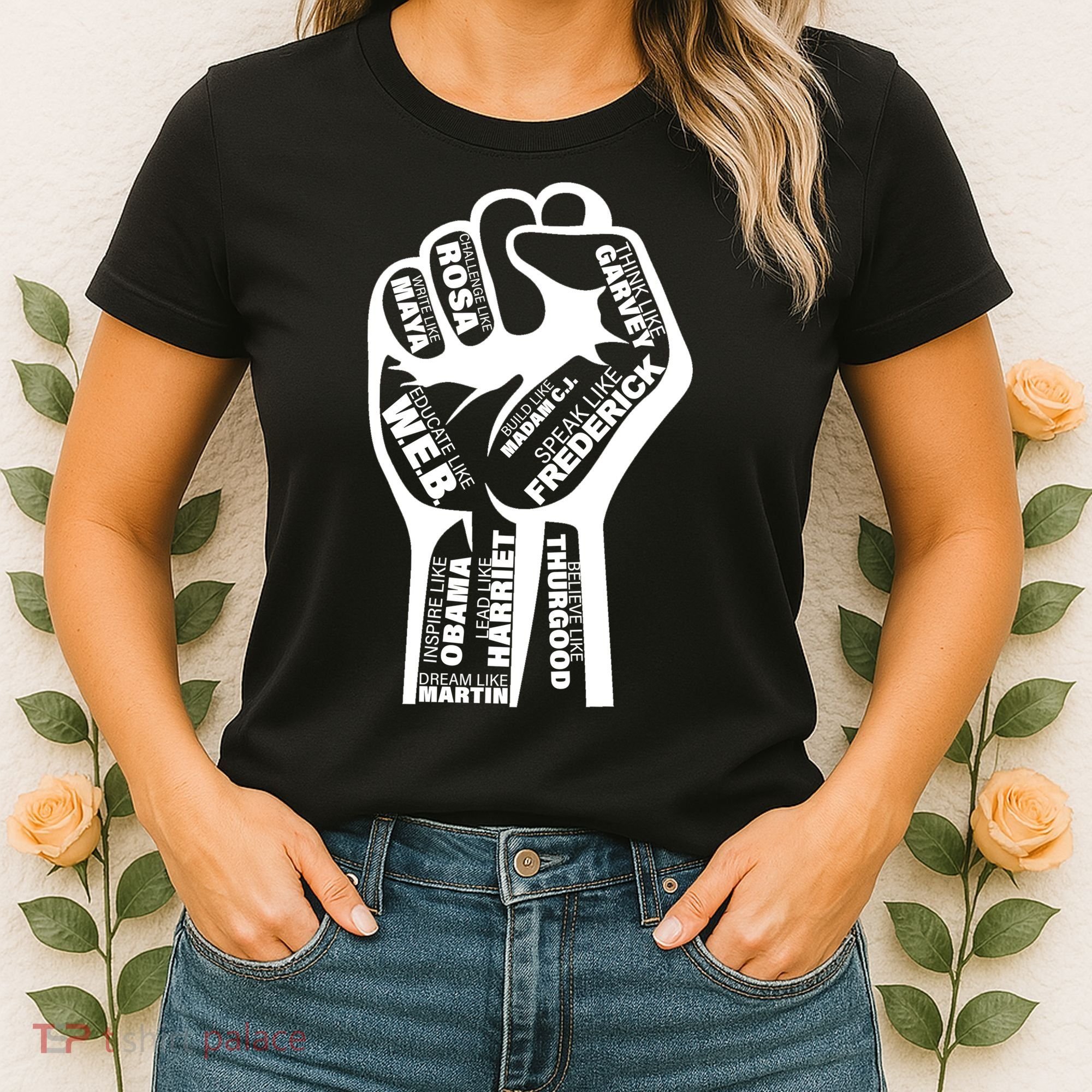 Inspirational People Black History Month Fist Women's T-Shirt