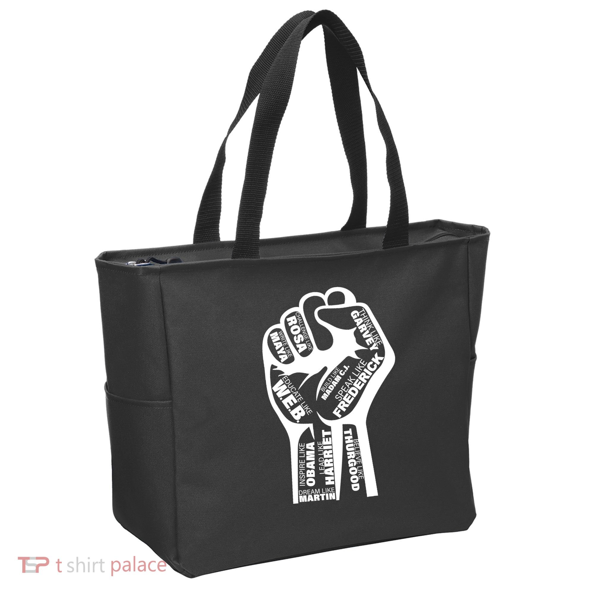 Inspirational People Black History Month Fist Tote Bag