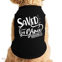Inspirational Saved by Grace Ephesians 2:8 Doggie Tank thumb 0