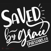 Inspirational Saved by Grace Ephesians 2:8 Doggie Tank thumb 4