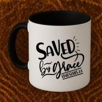 Inspirational Saved by Grace Ephesians 2:8 Coffee Mug thumb 2