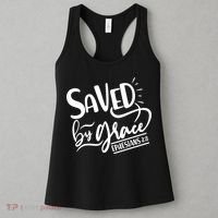 Inspirational Saved by Grace Ephesians 2:8 Women's Tank Top thumb 3
