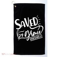 Inspirational Saved by Grace Ephesians 2:8 Golf Towel thumb 0