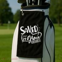 Inspirational Saved by Grace Ephesians 2:8 Golf Towel thumb 2