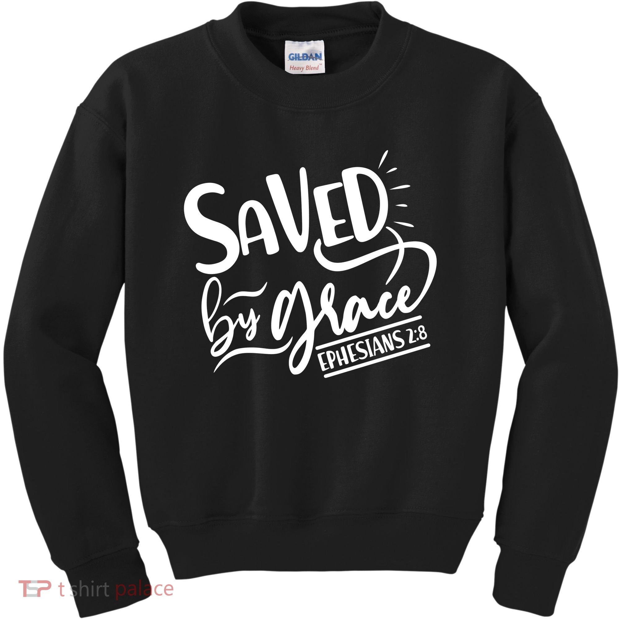 Inspirational Saved by Grace Ephesians 2:8 Kids Sweatshirt