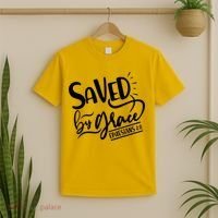 Inspirational Saved by Grace Ephesians 2:8 T-Shirt thumb 2
