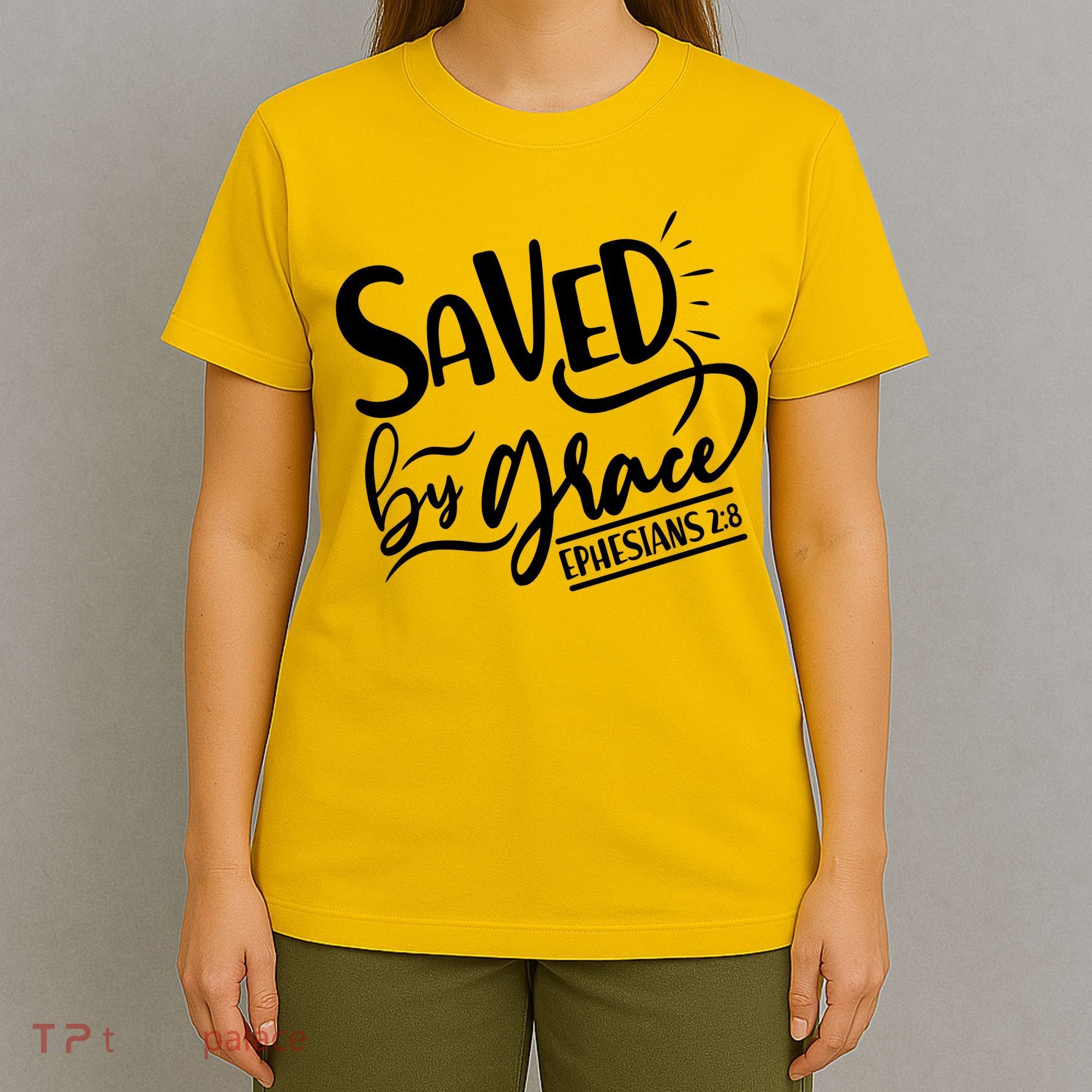 Inspirational Saved by Grace Ephesians 2:8 T-Shirt