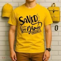 Inspirational Saved by Grace Ephesians 2:8 T-Shirt thumb 6