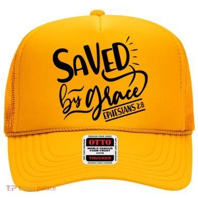 Inspirational Saved by Grace Ephesians 2:8 Hat