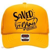 Inspirational Saved by Grace Ephesians 2:8 Hat thumb 0