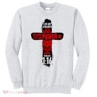 Inspirational The Power Of God Cross Romans 1:16 Sweatshirt thumb 0