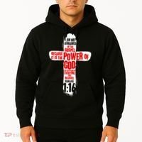 Inspirational The Power Of God Cross Romans 1:16 Hoodie thumb 2