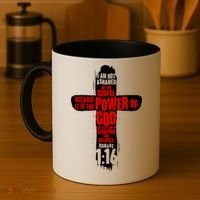 Inspirational The Power Of God Cross Romans 1:16 Coffee Mug thumb 4