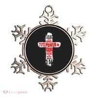 Inspirational The Power Of God Cross Romans 1:16 Ornament thumb 0