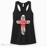 Inspirational The Power Of God Cross Romans 1:16 Women's Tank Top thumb 0