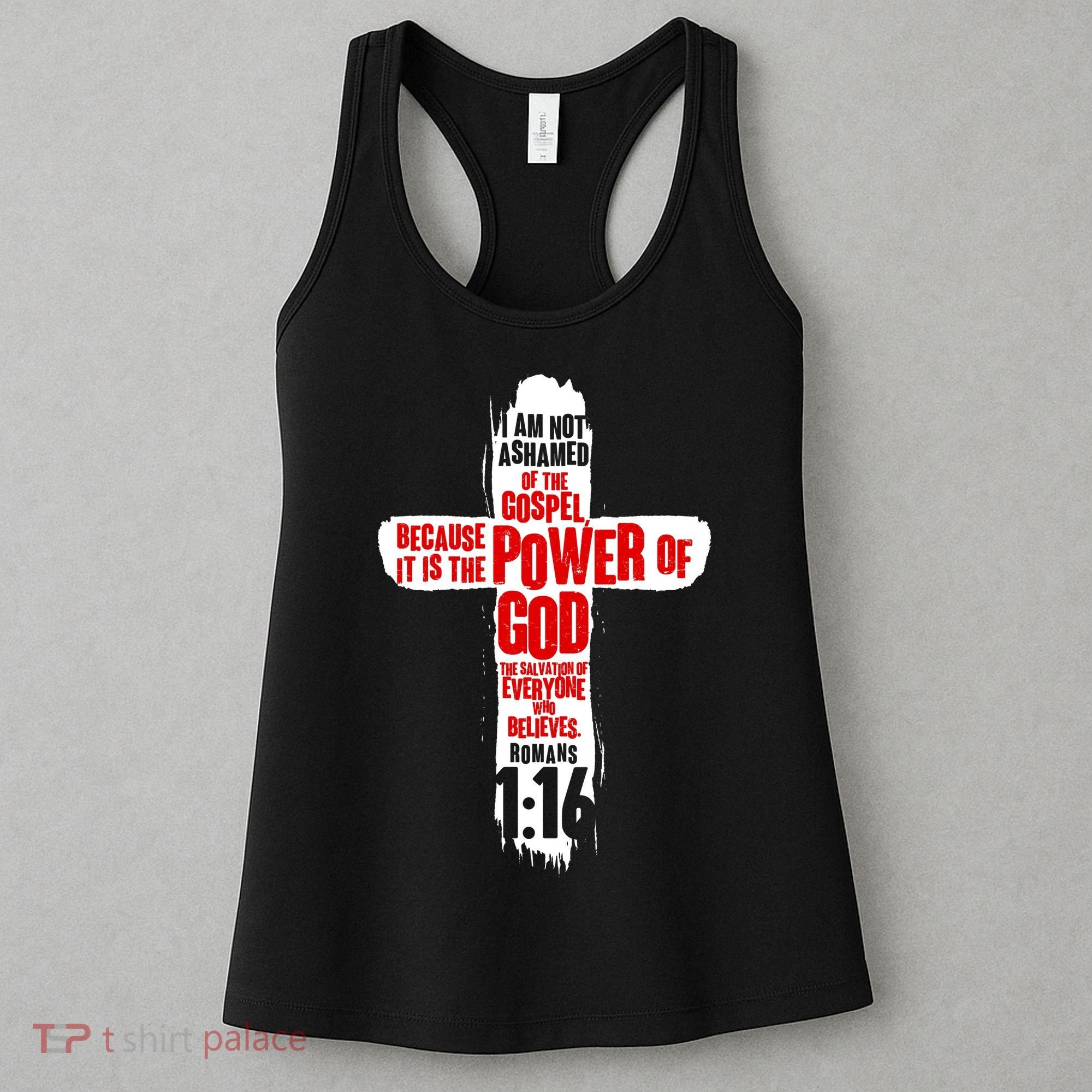 Inspirational The Power Of God Cross Romans 1:16 Women's Tank Top