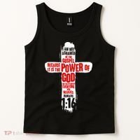 Inspirational The Power Of God Cross Romans 1:16 Tank Top thumb 2