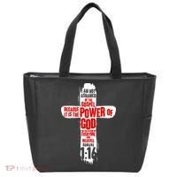 Inspirational The Power Of God Cross Romans 1:16 Tote Bag thumb 0