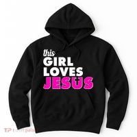 Inspirational This Girl Loves Jesus Hoodie thumb 0