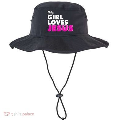 Inspirational This Girl Loves Jesus Bucket Hat