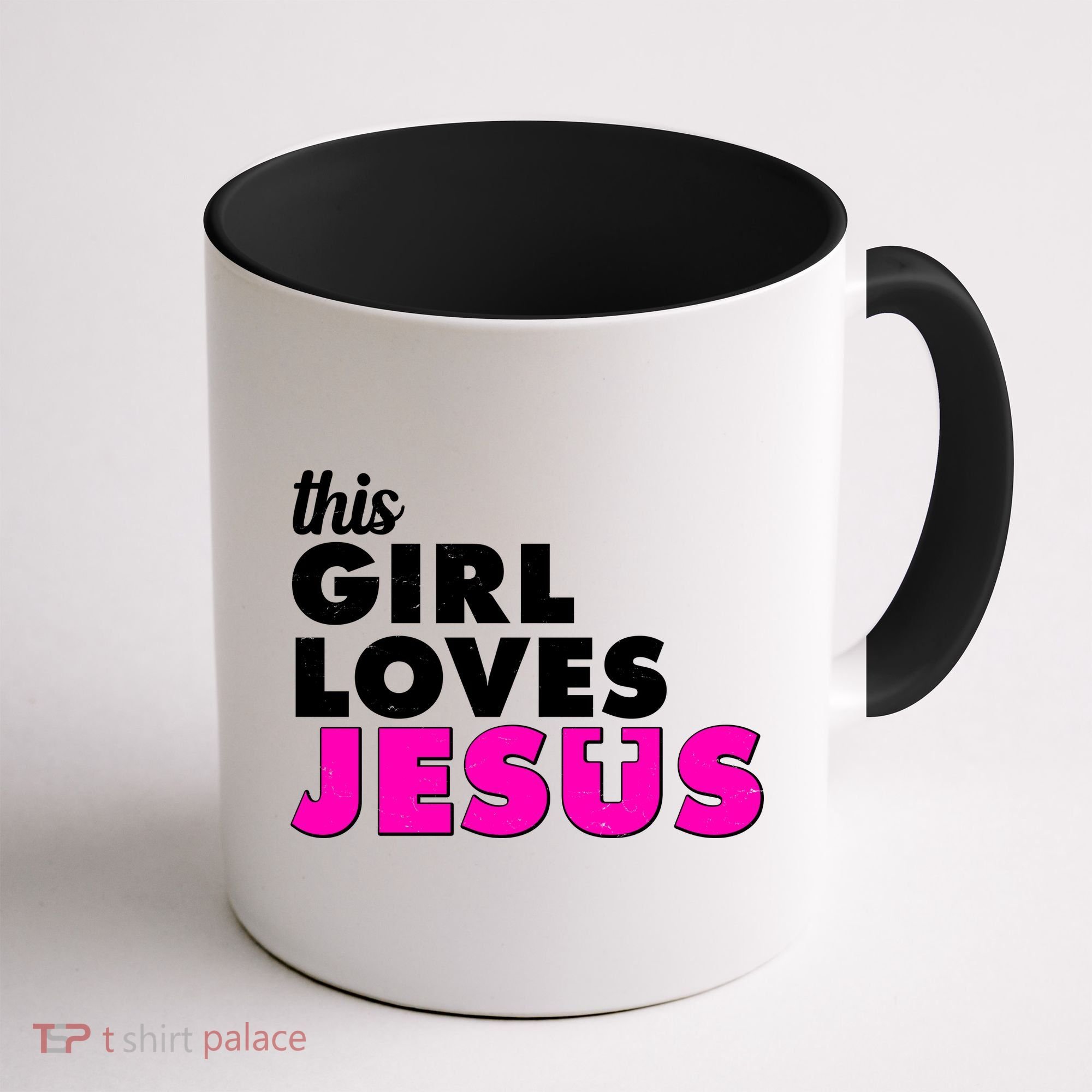 Inspirational This Girl Loves Jesus Coffee Mug