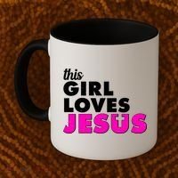 Inspirational This Girl Loves Jesus Coffee Mug thumb 2